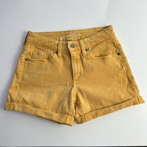 Universal Thread Mustard Yellow High Rise Midi Short